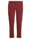 Myths Man Pants Brick Size 34 Cotton, Elastane In Red