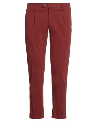 Myths Man Pants Brick Size 34 Cotton, Elastane In Red