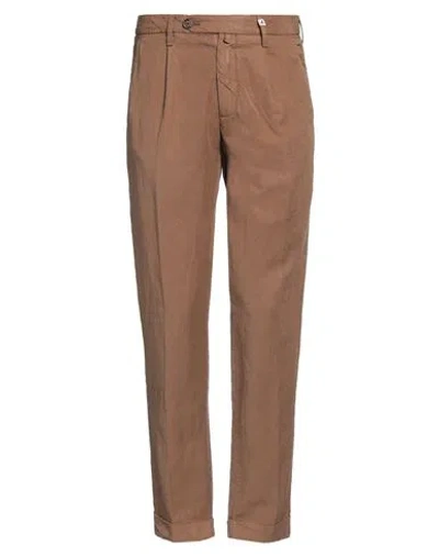 MYTHS MYTHS MAN PANTS BROWN SIZE 36 LYOCELL, LINEN, COTTON