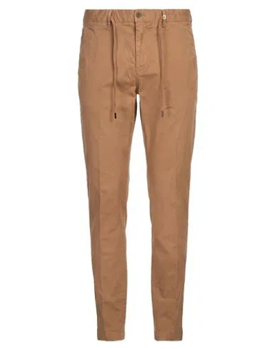 Myths Man Pants Camel Size 28 Cotton, Elastane In Brown