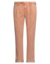 Myths Man Pants Camel Size 34 Cotton, Linen, Elastane In Orange