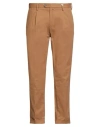 Myths Man Pants Camel Size 38 Cotton, Elastane In Orange