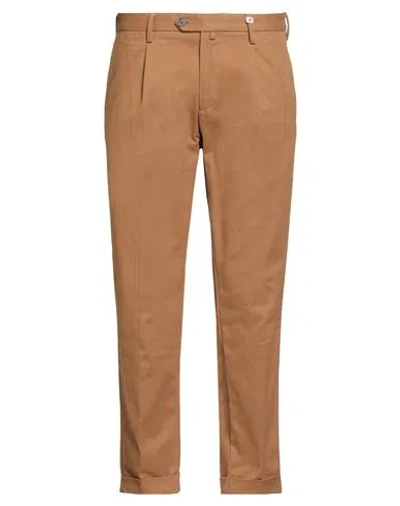 Myths Man Pants Camel Size 38 Cotton, Elastane In Orange