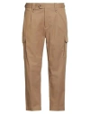 Myths Man Pants Camel Size 38 Cotton, Elastane In Sand