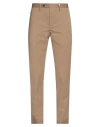Myths Man Pants Camel Size 36 Cotton, Elastane In Beige