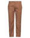 Myths Man Pants Camel Size 40 Cotton, Linen, Lyocell In Beige