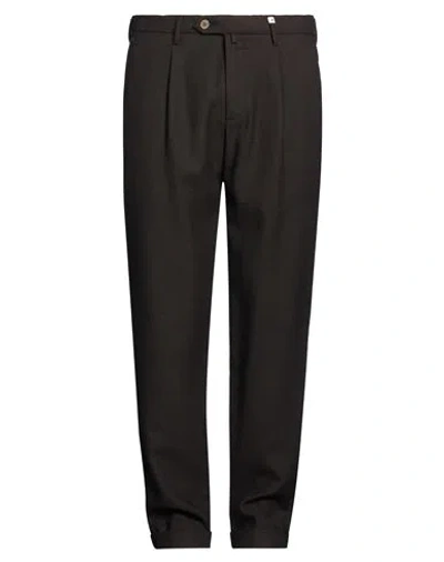 Myths Man Pants Dark Brown Size 34 Virgin Wool In Black