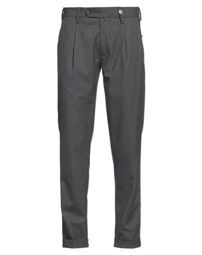 Myths Grey Pants With Pences And Turn-up Hem In Tech Fabric Man