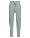 Myths Grey Pants With Elastic Drawstring Waist In Linen Blend Man In Grey