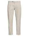 Myths Sand-colored Linen-cotton-lyocell Trousers In White