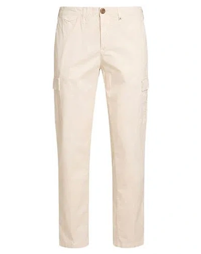Myths Man Pants Ivory Size 34 Cotton, Elastane In Neutral