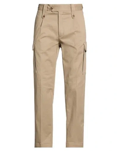 Myths Man Pants Khaki Size 34 Cotton, Elastane In Brown