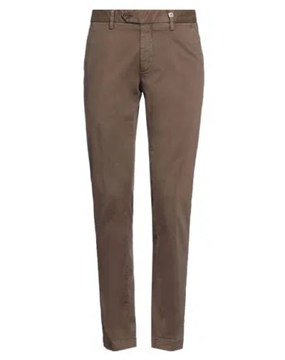 Myths Man Pants Khaki Size 40 Cotton, Elastane In Beige