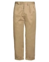 Myths Man Pants Khaki Size 40 Cotton, Elastane In Brown
