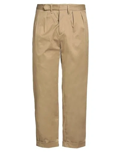 Myths Man Pants Khaki Size 40 Cotton, Elastane In Brown