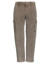Myths Man Pants Light Brown Size 34 Cotton, Elastane In Gray