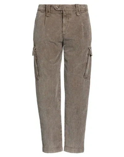 Myths Man Pants Light Brown Size 34 Cotton, Elastane In Gray