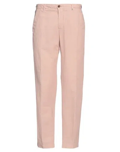 MYTHS MYTHS MAN PANTS LIGHT PINK SIZE 36 COTTON, LINEN, LYOCELL