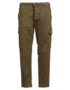 Myths Man Pants Military Green Size 38 Cotton, Elastane In Green