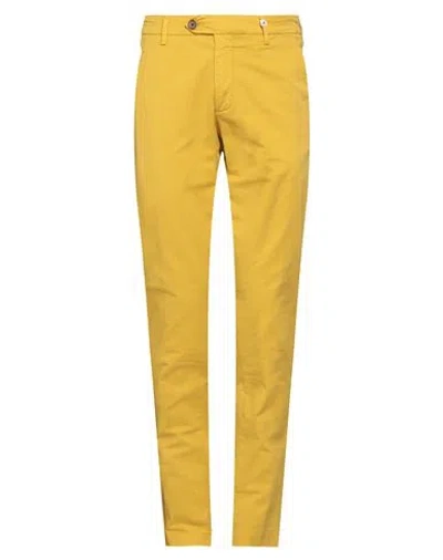 Myths Man Pants Mustard Size 28 Cotton, Elastane In Yellow