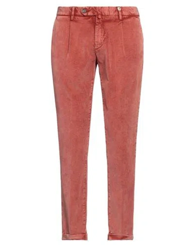 Myths Man Pants Rust Size 32 Cotton, Elastane In Red