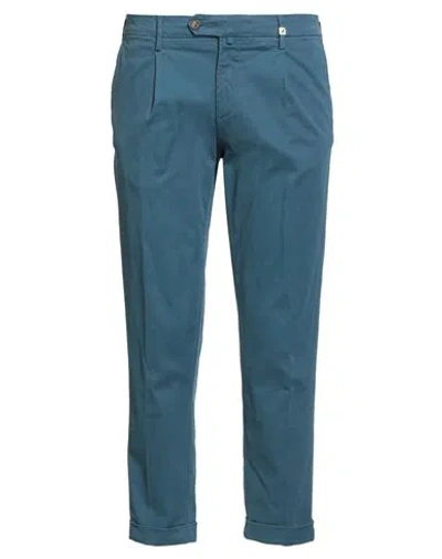 Myths Man Pants Slate Blue Size 38 Cotton, Elastane