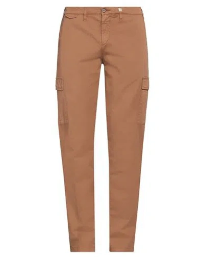 Myths Man Pants Tan Size 38 Cotton, Elastane In Brown