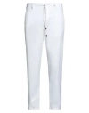 Myths Man Pants White Size 34 Cotton, Elastane