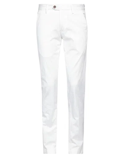 Myths Man Pants White Size 38 Cotton, Elastane