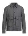 Myths Man Shirt Grey Size 40 Wool, Polyamide, Cashmere, Elastane