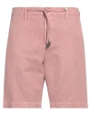 Myths Man Shorts & Bermuda Shorts Antique Rose Size 28 Cotton, Linen, Tencel In Pink