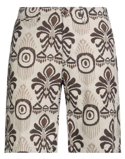 Myths Man Shorts & Bermuda Shorts Beige Size 32 Linen, Cotton In Neutral