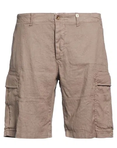 Myths Man Shorts & Bermuda Shorts Khaki Size 38 Linen, Cotton, Elastane In Yellow