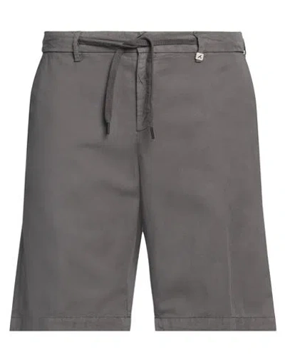 Myths Man Shorts & Bermuda Shorts Lead Size 40 Lyocell, Linen, Cotton In Grey