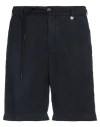 Myths Blue Bermuda Pants With Elastic Drawstring Waist In Blue