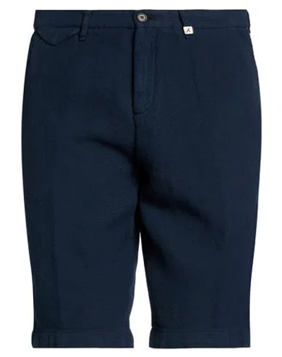 Myths Man Shorts & Bermuda Shorts Navy Size 38 Cotton, Linen In Blue