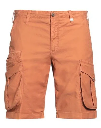 Myths Man Shorts & Bermuda Shorts Rust Size 32 Cotton, Elastane In Orange