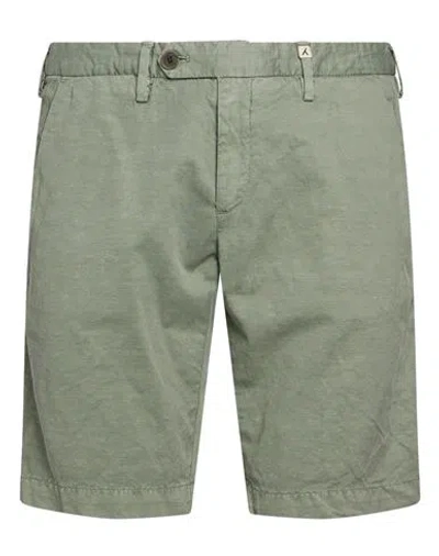 Myths Man Shorts & Bermuda Shorts Sage Green Size 32 Cotton, Linen, Elastane