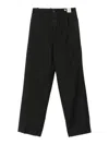 Myths Tailored Fit Black Trousers With Classic Waistband In Black