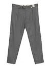Myths Tailored Gray Trousers With Front Pleats In Gray