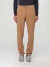 Myths Man Pants Camel Size 36 Cotton, Linen, Lycra In Kaki
