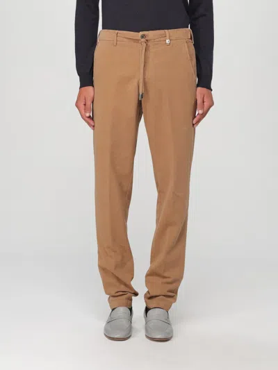Myths Man Pants Camel Size 36 Cotton, Linen, Lycra In Kaki
