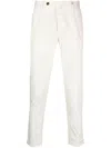 Myths Logo-tag Tapered Trousers In White