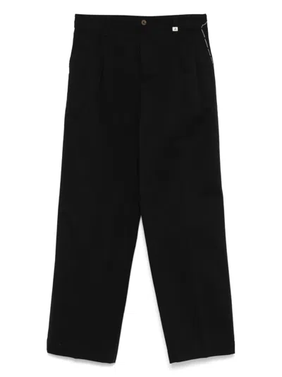 Myths Poplin Trousers In Black