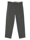 Myths Anthracite Grey Virgin Wool Trousers In Grey