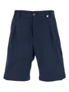 Myths Blue Bermuda Pants With Pences And Contrasting Stitching On The Pocket