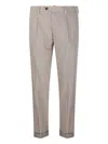 Myths Pleated-cuffed Trousers In Gray