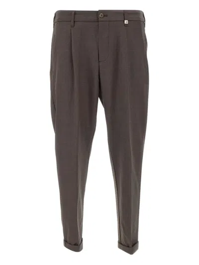 Myths Pleated Dart Trousers In Brown