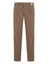 Myths Washed Cashmere Gabardine Trousers In Brown