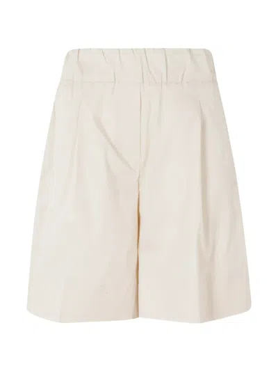 Myths Pleated Elasticated-waist Shorts In Neutral
